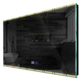 Specchio LED Rettangolare | Pulsanti touch | Funzione anti-appannamento | Luce bianca calda - Reyze Serie Edge Modello 3